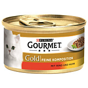 Gourmet Gold mit Rind & Huhn   85 g