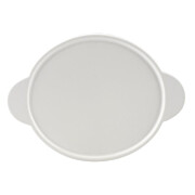 Pyro Platte weiß oval  15x13cm