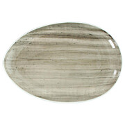 B-Rush Grey Platte oval 30,5x21 cm