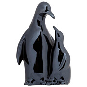 Pinguin mit Kind dunkelblau 14 cm