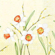 Servietten Daffodil 3lg 33x33 50 Stk