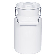 Milchkanne mit Deckel weiss 1 l