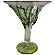 Eisglas mit Muster grün  35 cl
