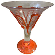 Eisglas mit Muster orange  35 cl