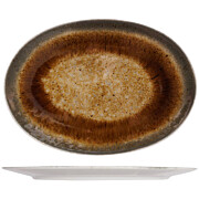 Iris Brown Platte oval  30x17 cm