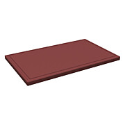 Schneidbrett rotbraun m. Rille 53x32 cm
