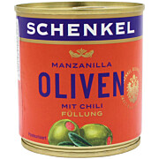 Manzanilla Oliven mit Chilis 200 g