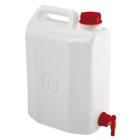 Kanister Weiss mit Hahn 10 l