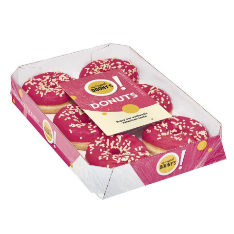 Tk-Donuts mit Erdbeerglasur 58 g