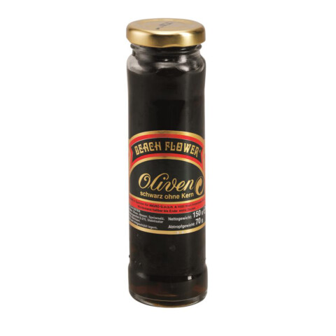 Oliven schwarz ohne Kern 150 g