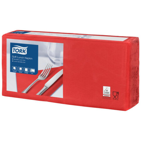 Servietten 3lg.rot 33x33cm 150 Stk