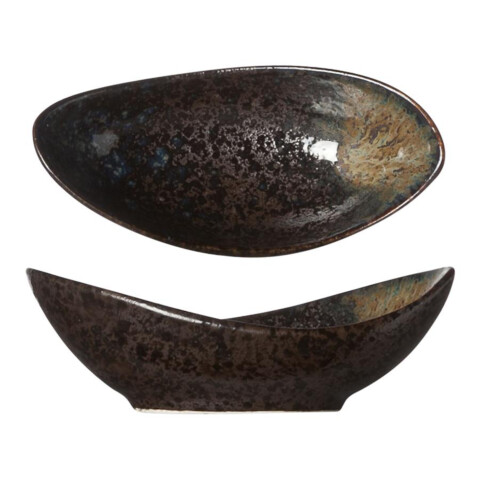 Black Yoru Schale oval  10x5 cm