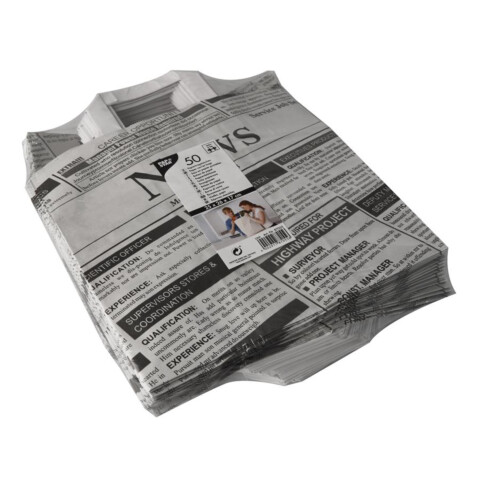 Tragetasche Newsprint 25x26x17 50 Stk