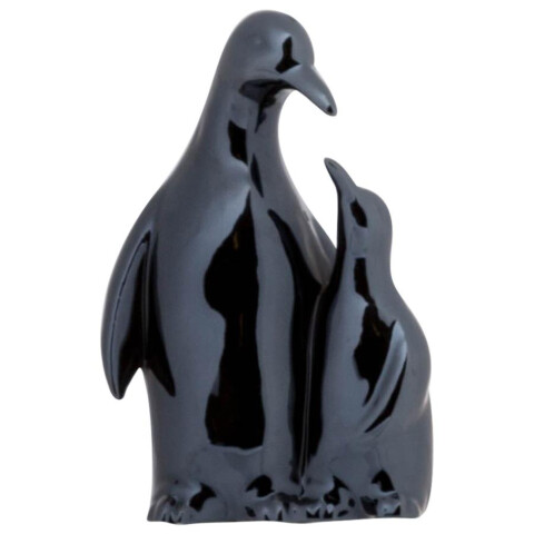 Pinguin mit Kind dunkelblau 14 cm