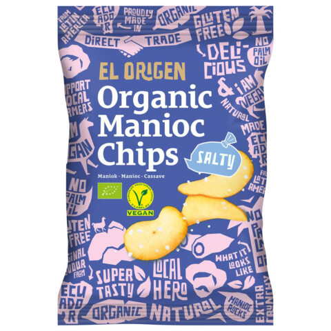 Bio Maniok Chips mit Meersalz 60 g