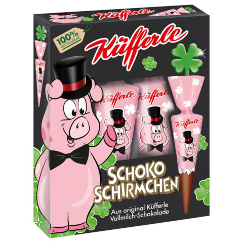 Schokoschirm Schweinchen 4 Stk