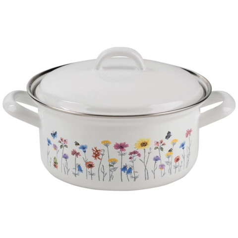 Kasserolle Flora mit Deckel ø18 cm