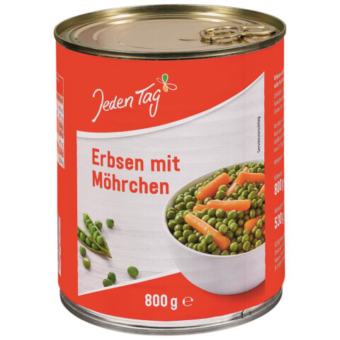 Erbsen mit Karotten 800 g