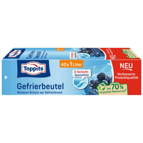 Gefrierbeutel 1l ca.19x24cm 40 Stk